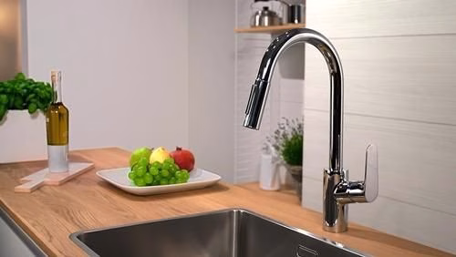 Detailbild 3984749 Hansgrohe Einhebel-Küchenmischer 240 FOCUS DN 15, mit Ausziehbrause chrom
