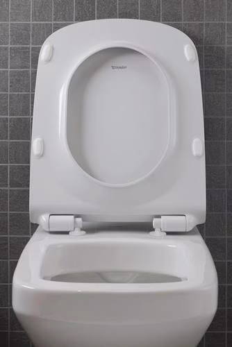 Ensemble WC mural Duravit DuraStyle, rimless, chasse d'eau basse Durafix, blanc, siège WC avec abaissement automatique inclus