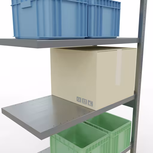 Immagine aggiuntiva dell'articolo Ripiano aggiuntivo, scaffale MULTIplus250 sistema a innesto, 2500 x 1000 x 500 mm (AxLxP), 6 ripiani, barre longitudinali, zincato da ripiano aggiuntivo