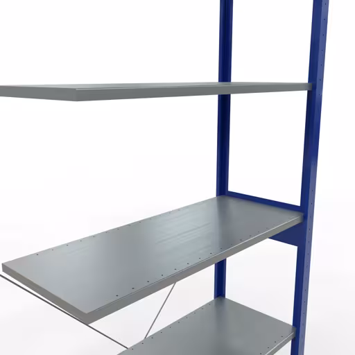 Rayonnage supplémentaire, étagère, système enfichable MULTIplus85, 2500 x 1000 x 400 mm, 6 étagères, traverse, RAL 5010 bleu gentiane de Schulte Lagertechnik de la catégorie des systèmes enfichables