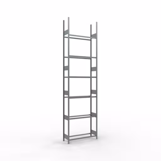 Scaffale base, scaffale per ruote/pneumatici, 4500 x 1200 x 400 mm, zincato, 6 livelli di stoccaggio con carico del ripiano di 150 kg per livello, magazzino per ricambi auto, articolo n. 20784