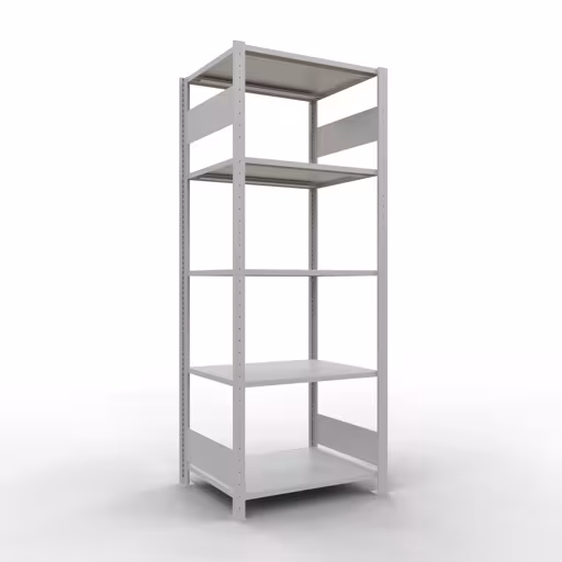 Étagère de base, étagère, système enfichable MULTIplus150, 2000 x 750 x 600 mm, 5 étagères, gris clair RAL 7035 de Schulte Lagertechnik avec le réf. 32660-75-LR