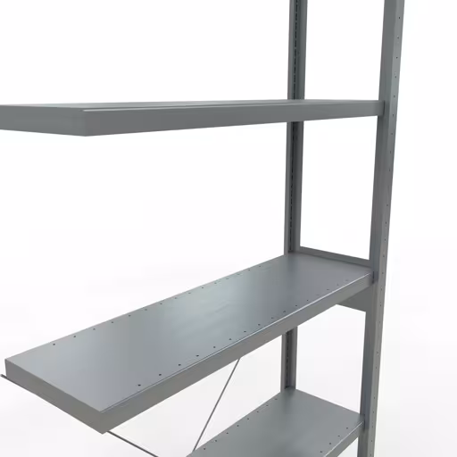 Figura n. 12 dell'articolo scaffale aggiuntivo, scaffale a scaffale, sistema a innesto MULTIplus330, 2500 x 1000 x 300 mm (AxLxP), 6 ripiani, traversa, zincato del gruppo di prodotti sistema a innesto della marca Schulte Lagertechnik