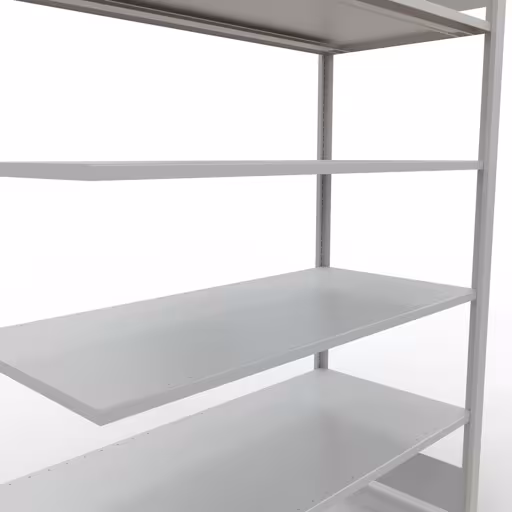 Étagère supplémentaire, étagère de bureau, système enfichable MULTIplus150, 2000 x 1300 x 600 mm (HxLxP), 6 étagères, , , gris clair de Schulte Lagertechnik de la catégorie étagères de bureau