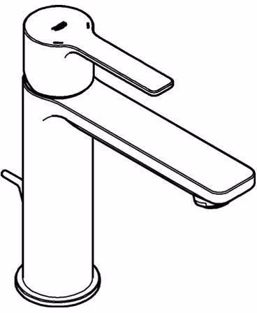 GROHE Einhand-Waschtischbatterie Lineare 32114_1 S-Size Temperaturbegrenzer chrom