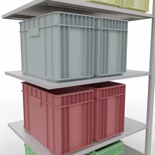Image du produit n° 7 de l'article étagère complémentaire, étagère, système enfichable MULTIplus150, 2000 x 1000 x 800 mm, 5 étagères, RAL 7035 gris clair de la gamme de produits du système enfichable de Schulte Lagertechnik