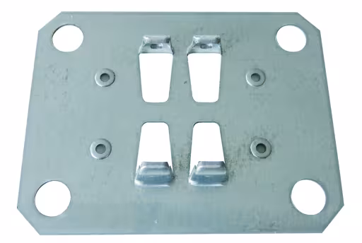 Base di fissaggio doppia MULTIplus, zincata, accessori, articolo n. 15281