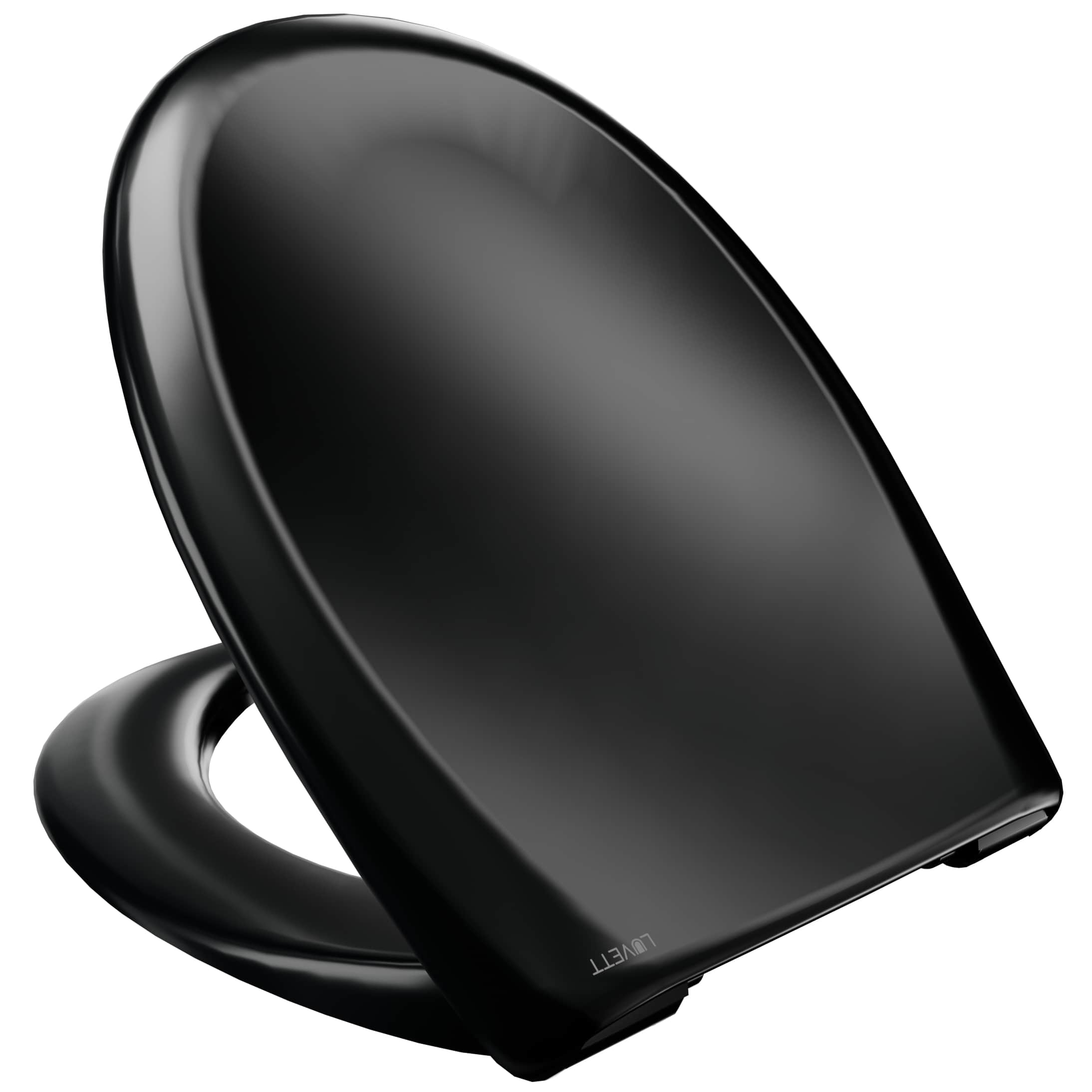 Abattant WC C770 noir ovale avec mécanisme de fermeture douce, WC/WC, réf. 539726