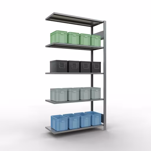 Anbauregal, Fachbodenregal Stecksystem MULTIplus85, 2000 x 1000 x 400 mm (HxBxT), 5 Fachböden, Längenriegel, verzinkt aus der Kategorie Anbauregal mit der GTIN 4004514284792 Anbauregal, Fachbodenregal Stecksystem MULTIplus85, 2000 x 1000 x 400 mm (HxBxT), 5 Fachböden, Längenriegel, verzinkt von der Marke Schulte Lagertechnik aus der Produktreihe Stecksystem