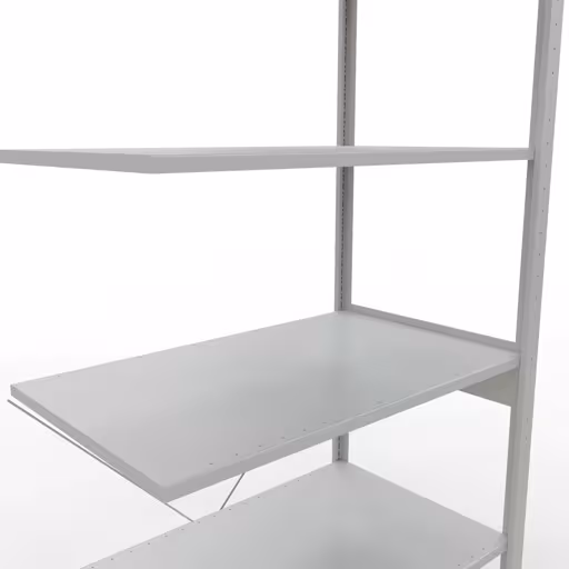Ripiano aggiuntivo, ripiano angolare (campo C) 2500 x 1000 x 600, 6 ripiani, traversa, RAL 7035 grigio chiaro della marca Schulte Lagertechnik dalla gamma di prodotti Scaffali