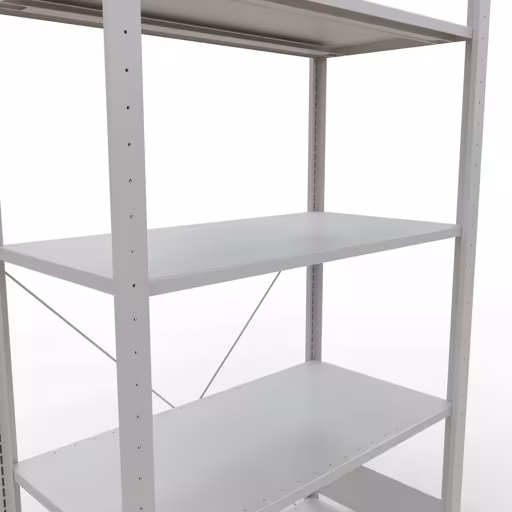 Figure n° 15 de l'article étagère de base, système d'étagères enfichables MULTIplus85, 2000 x 1000 x 500 mm, 5 étagères, traverse, gris clair RAL 7035 du groupe de produits système enfichable de la marque Schulte Lagertechnik