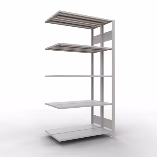 Immagine del prodotto n. 14 dell'articolo scaffale aggiuntivo, scaffale doppio, scaffale, sistema a innesto MULTIplus150, 2000 x 1000 x (2x300) mm, 2x5 ripiani, RAL 7035 grigio chiaro dalla gamma di prodotti scaffale della marca Schulte Lagertechnik