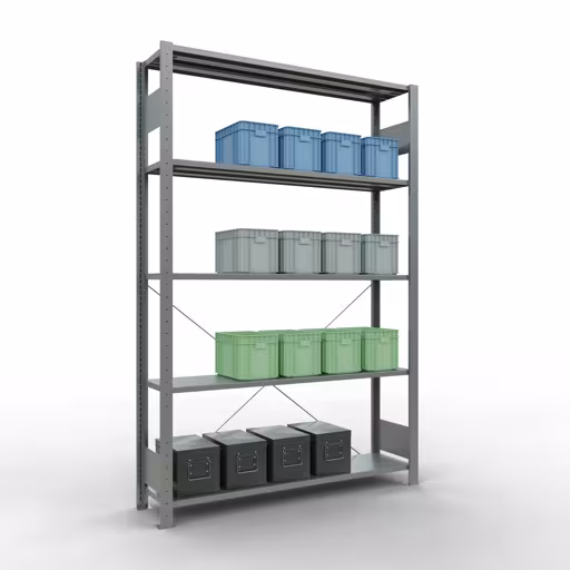 Immagine del prodotto n. 6 dell'articolo sistema a innesto ripiano base 2000x1300x300 mm, tipo 150 kg, zincato dalla gamma di prodotti sistema a innesto della marca Schulte Lagertechnik