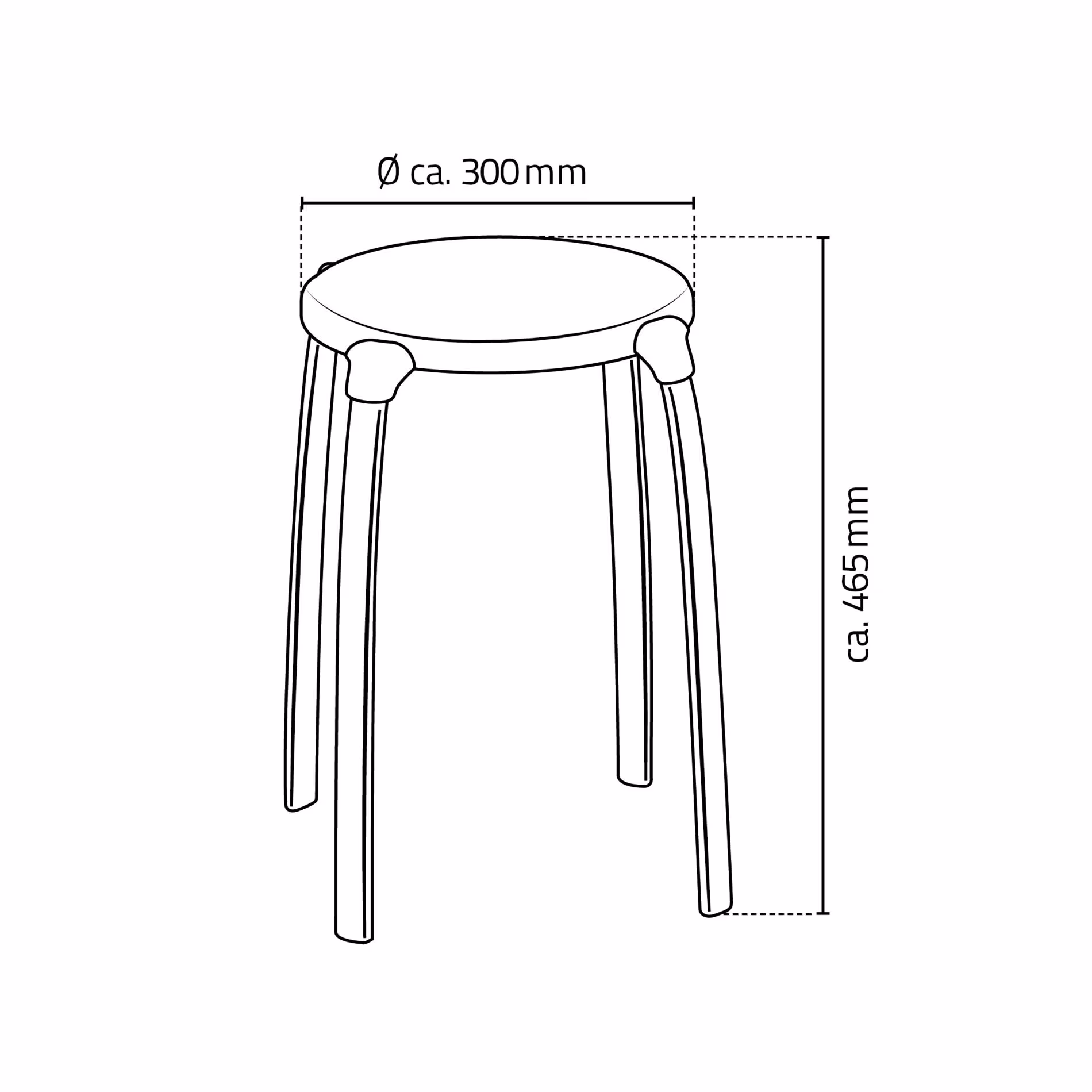 Immagine aggiuntiva all'articolo sgabello da bagno Max, bianco composto da sgabelli, sedie, sgabelli