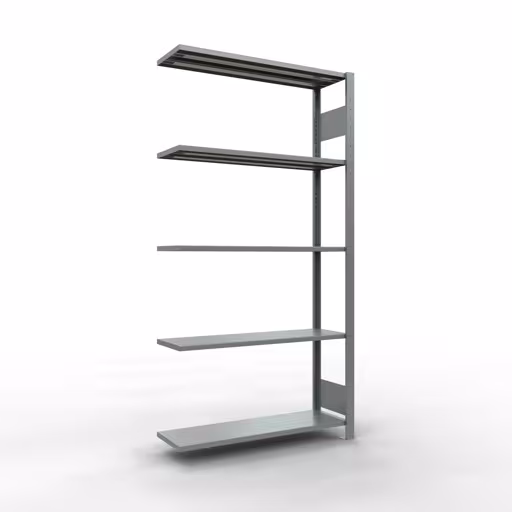Figura n. 15 dell'articolo scaffale aggiuntivo, scaffale a scaffale, sistema a innesto MULTIplus85, 2000 x 1000 x 300 mm (AxLxP), 5 ripiani, barre longitudinali, zincato del gruppo di prodotti sistema a innesto della marca Schulte Lagertechnik
