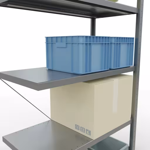 Image du produit n° 8 de l'article étagère complémentaire, système enfichable MULTIplus250, 2000 x 1000 x 500 mm, 5 étagères, galvanisée de la gamme de produits du système enfichable de la marque Schulte Lagertechnik