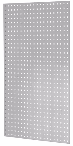 Une autre vue de l'article panneau latéral en tôle perforée, 90 x 1250 x 800 mm (H x P), gris clair RAL 7035 de la catégorie système enfichable