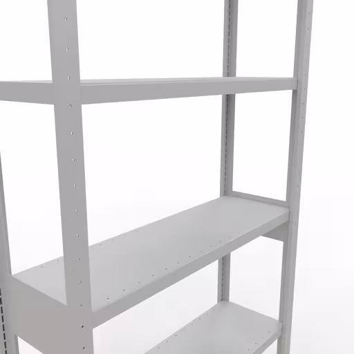 Figura n. 10 dell'articolo scaffale base, scaffale, sistema a innesto MULTIplus250, 2500 x 1000 x 300 mm (AxLxP), 6 ripiani, barre longitudinali, RAL 7035 grigio chiaro del gruppo di prodotti sistema a innesto della marca Schulte Lagertechnik