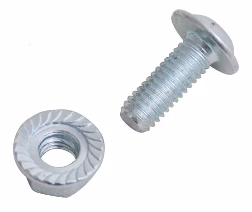 Vite per lente M6x16, con esagono incassato, dado flangiato con denti di bloccaggio, VE 50 dalla categoria accessori con GTIN 4004514227768 Vite per lenti M6x16, con esagono incassato, dado con colletto con dentatura di bloccaggio, VE 50 della marca Schulte Lagertechnik della gamma di prodotti per sistemi a vite