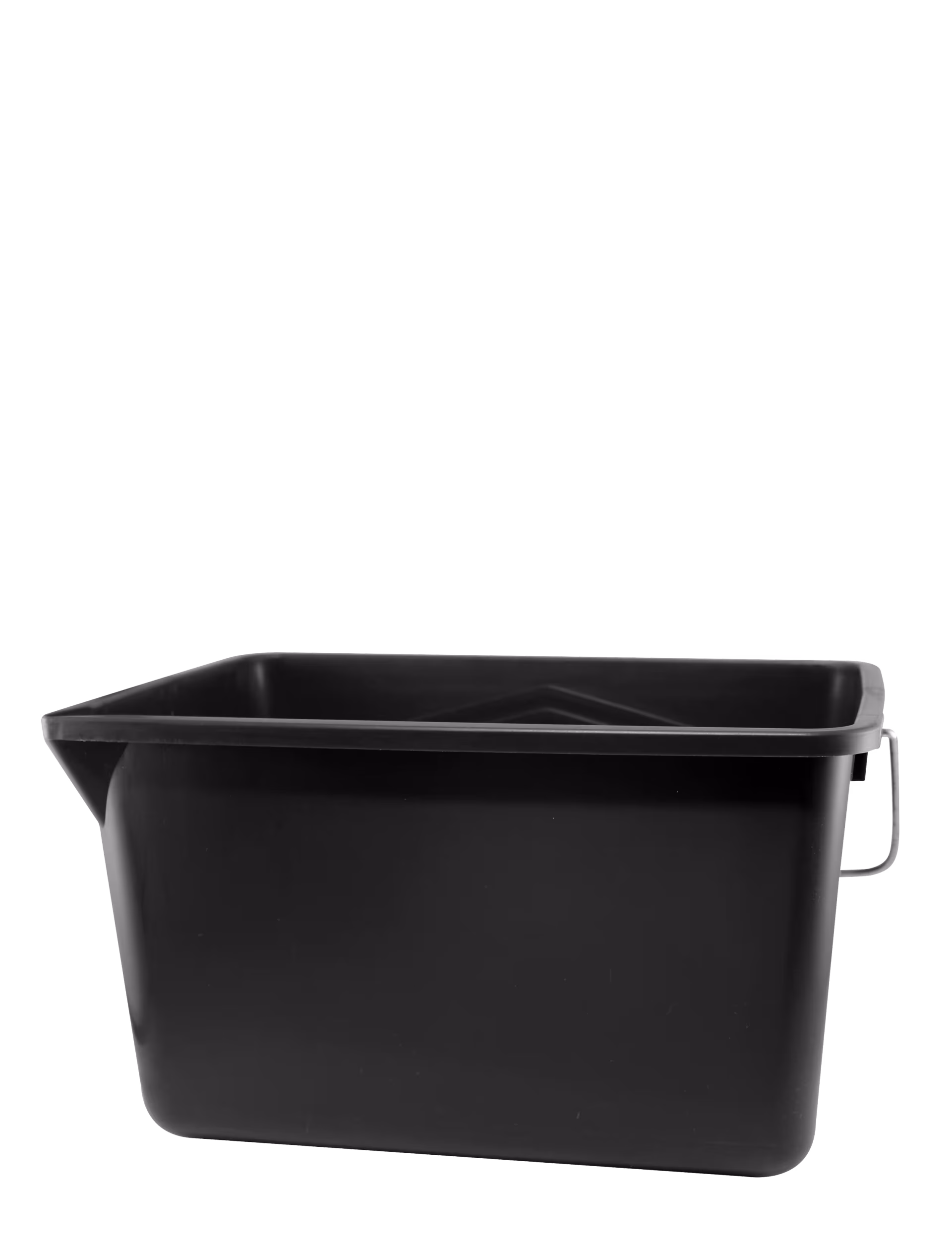 Secchio in plastica 12 l nero, quadrato, con supporto in metallo della categoria prodotti per la cura del veicolo con articolo n. PZ-095-014