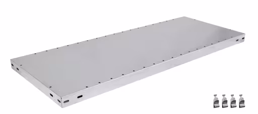 Un'altra vista dell'articolo Ripiano aggiuntivo MULTIplus250 1300 x 300, zincato, incl. 4 supporti per ripiani della categoria Sistema a innesto