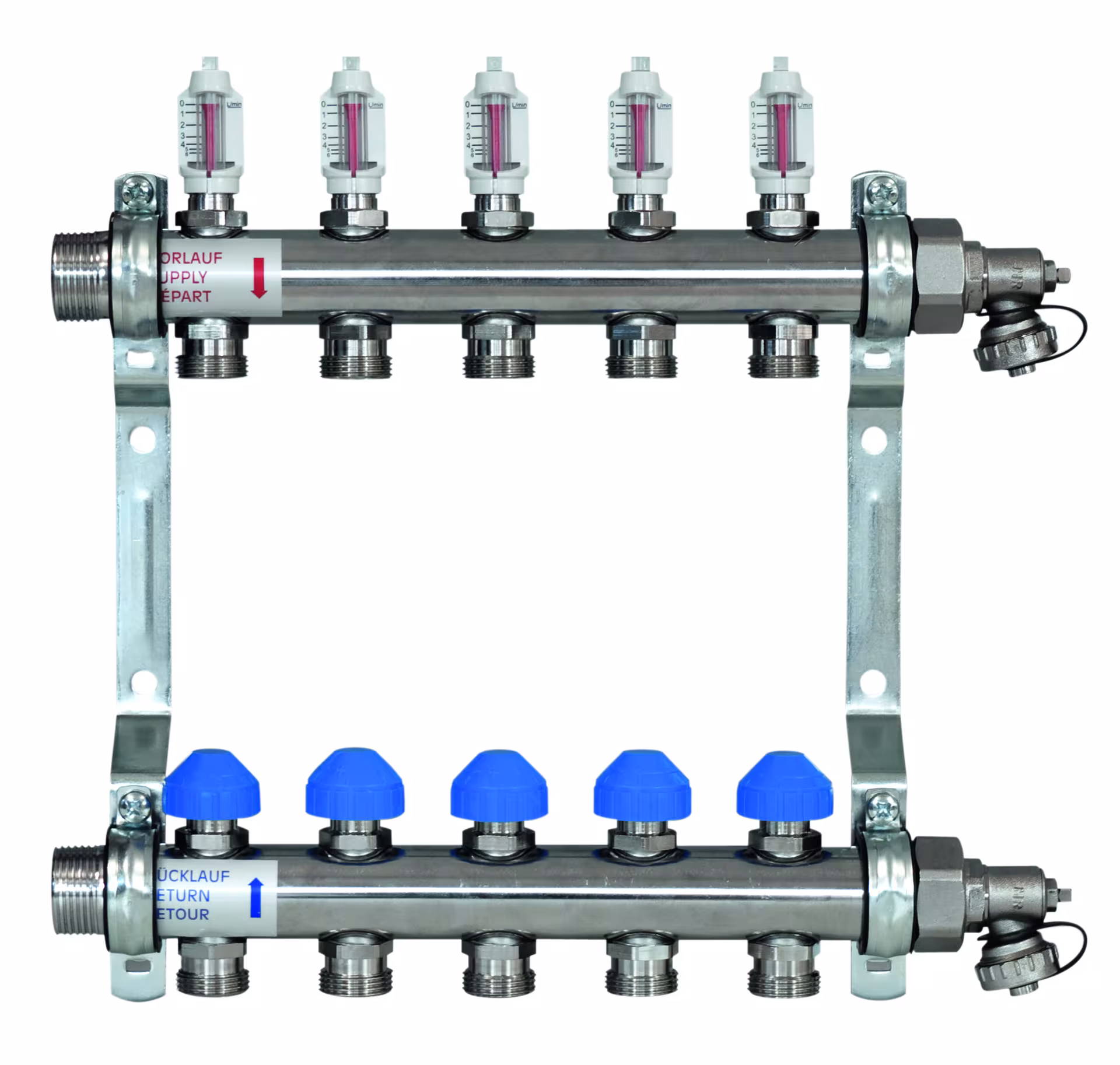 Distributore Zewotherm acciaio inox PREMIUM, distributore per riscaldamento a pavimento, articolo n. 11100068