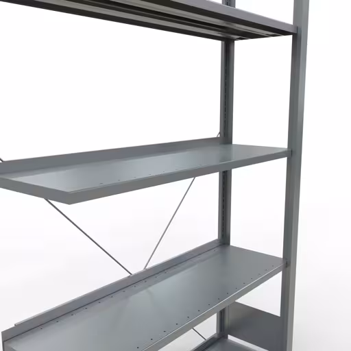 Figure n° 13 de l'article étagère complémentaire, étagère de bureau, système enfichable MULTIplus85, 1800 x 1000 x 300 mm, 5 étagères, galvanisée, avec barre d'arrêt du groupe de produits étagères de bureau de la marque Schulte Lagertechnik