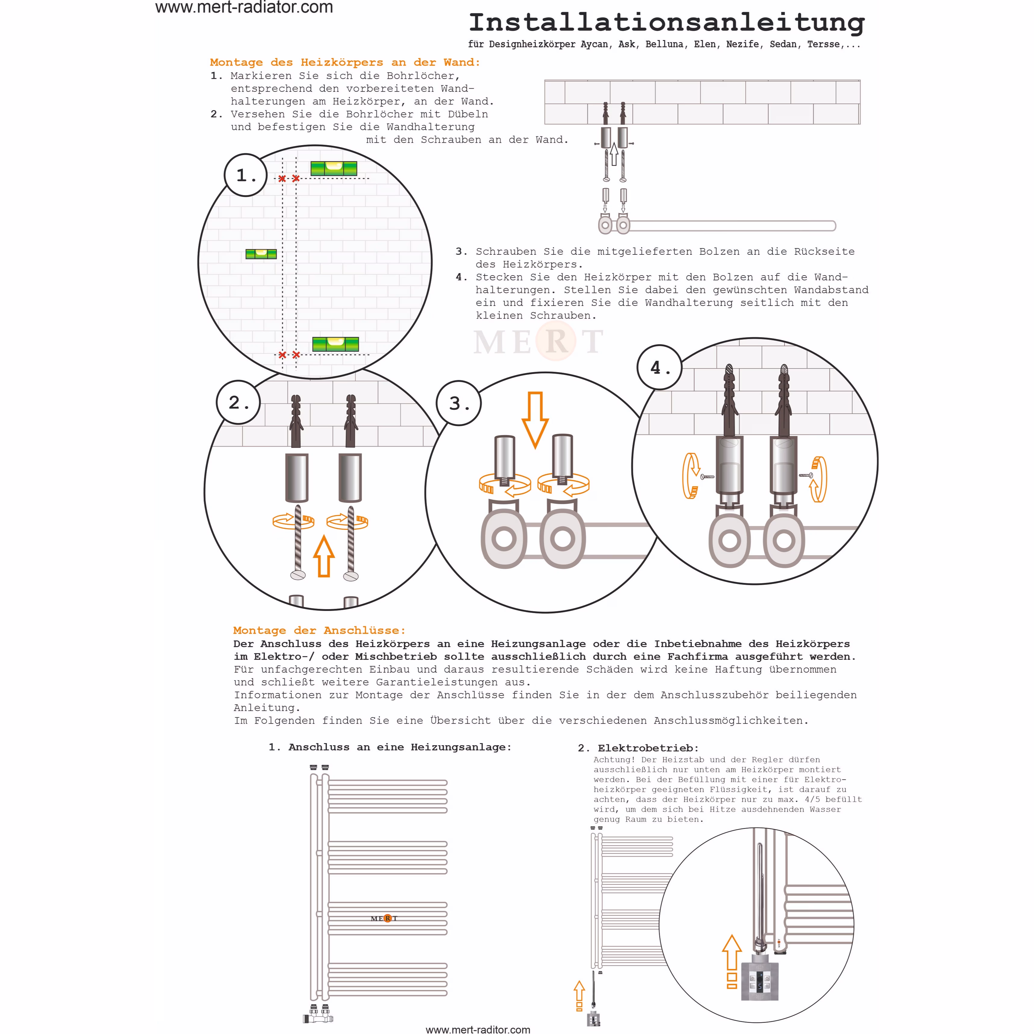 Radiateur de salle de bains Mert Design modèle Elen, chrome, 500x800 mm