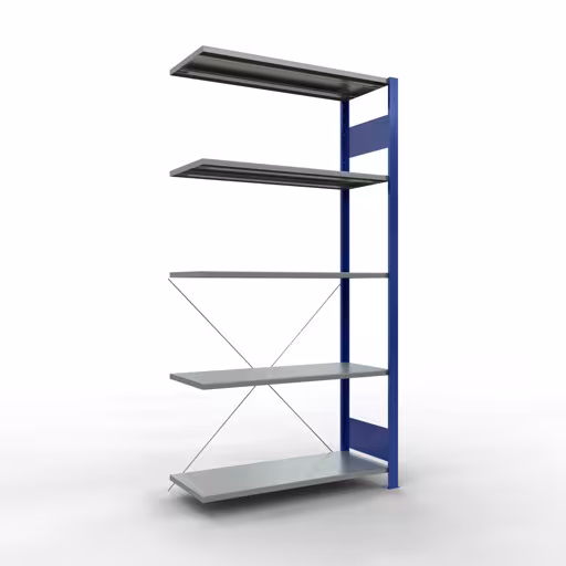 Rayonnage supplémentaire, étagère, système enfichable MULTIplus150, 2000 x 1000 x 400 mm, 5 étagères, RAL 5010/galvanisé de Schulte Lagertechnik de la catégorie des systèmes enfichables