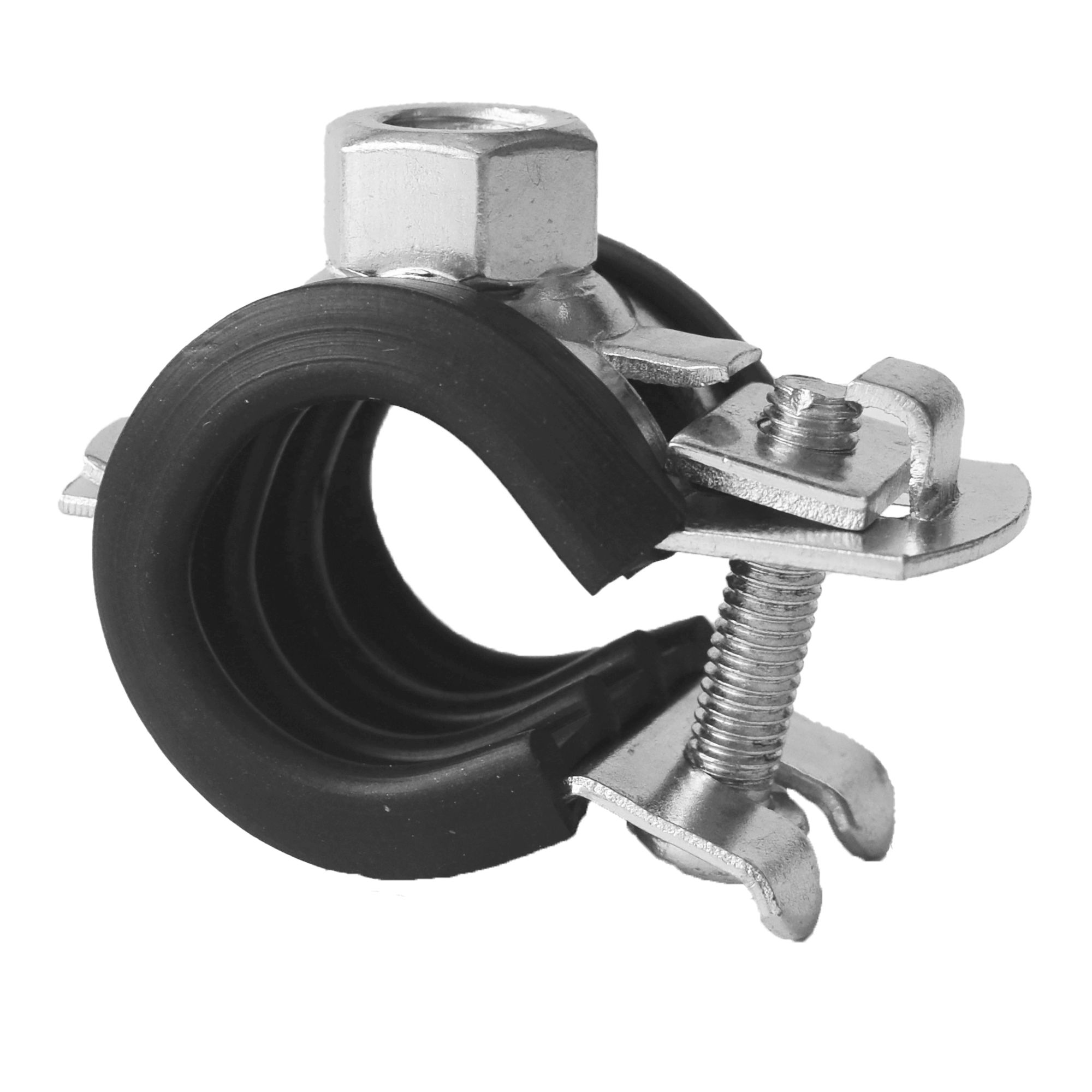 20 pezzi - Morsetto per tubi articolati M8 12-14 mm (1/4'') zincato con inserto