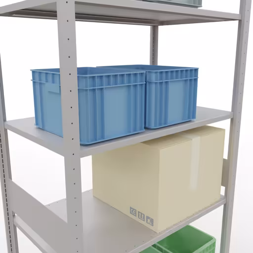 Scaffale base, scaffale, sistema a innesto MULTIplus150, 3000 x 1000 x 600 mm (AxLxP), 7 ripiani, barre longitudinali, RAL 7035 grigio chiaro con GTIN 4004514293282 Scaffale base, scaffale, sistema a innesto MULTIplus150, 3000 x 1000 x 600 mm (AxLxP), 7 ripiani, barre longitudinali, RAL 7035 grigio chiaro di Schulte Lagertechnik con l'articolo n. 32662-LR