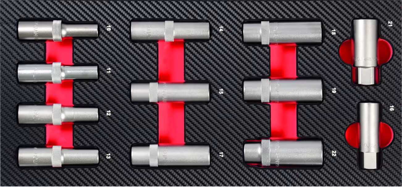 Insérer des inserts de clé à douille extra profonds métriques 12,5, des jeux de clés à douille et des pièces détachées, réf. 5999-431