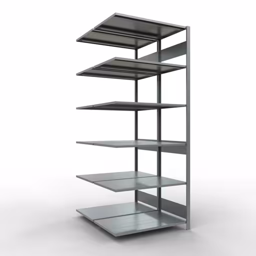 Anbauregal, Doppelregal, Fachbodenregal Stecksystem MULTIplus150, 2500 x 1000 x (2x600) mm (HxBxT), 2x6 Fachböden, Längenriegel, verzinkt von der Marke Schulte Lagertechnik Anbauregal, Doppelregal, Fachbodenregal Stecksystem MULTIplus150, 2500 x 1000 x (2x600) mm (HxBxT), 2x6 Fachböden, Längenriegel, verzinkt aus der Kategorie Doppelregale mit der Artikelnummer 17866