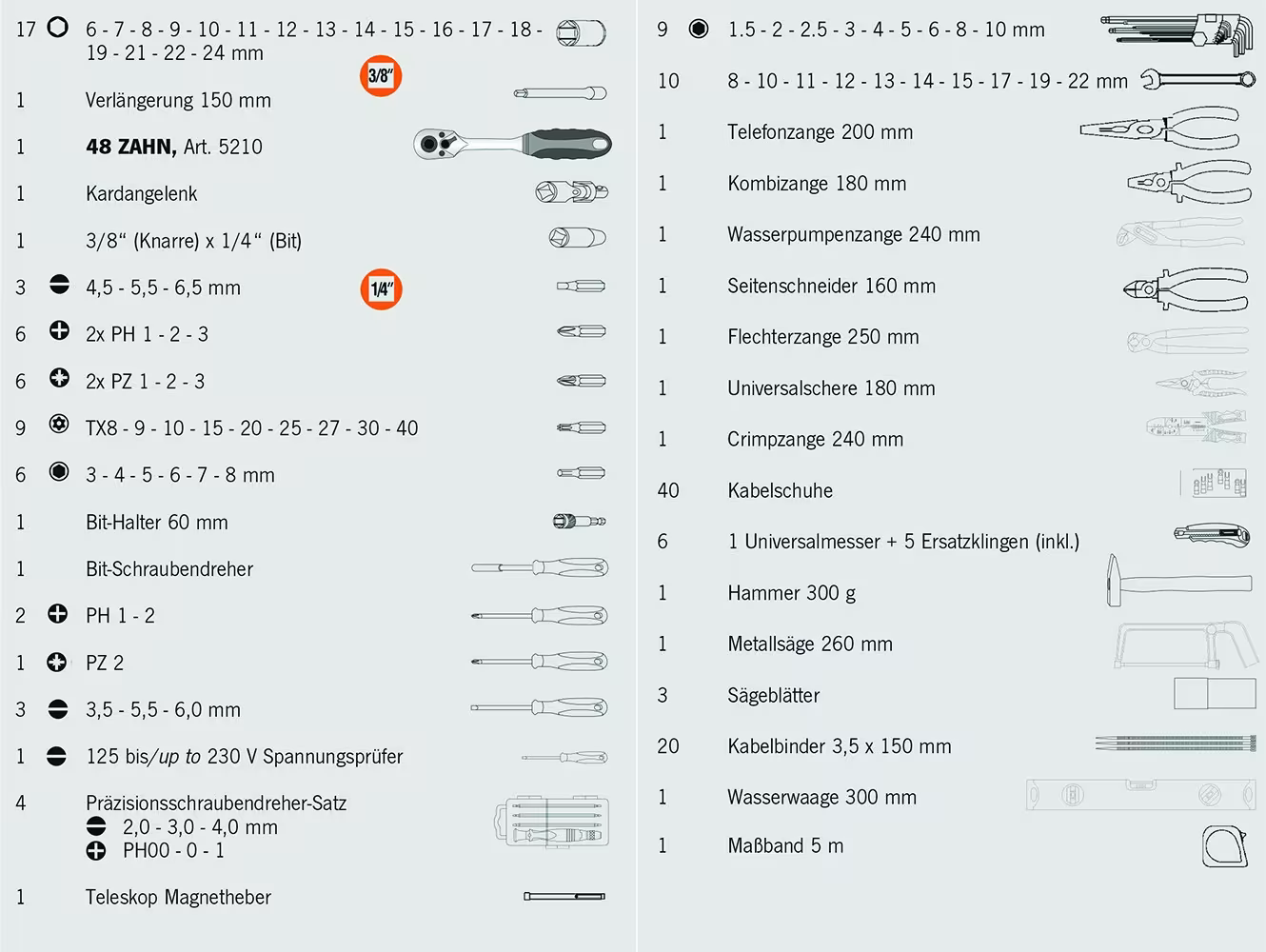 Werkzeugkoffer Set 164tlg von der Marke PROJAHN aus der Kategorie Werkstattausstattung