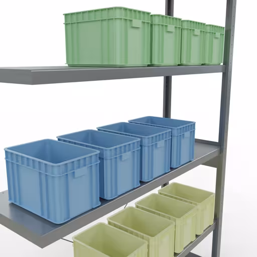 Figure n° 15 de l'article étagère supplémentaire pour système enfichable 2500x1300x400 mm, type 250 kg, galvanisée du groupe de produits système enfichable de la marque Schulte Lagertechnik