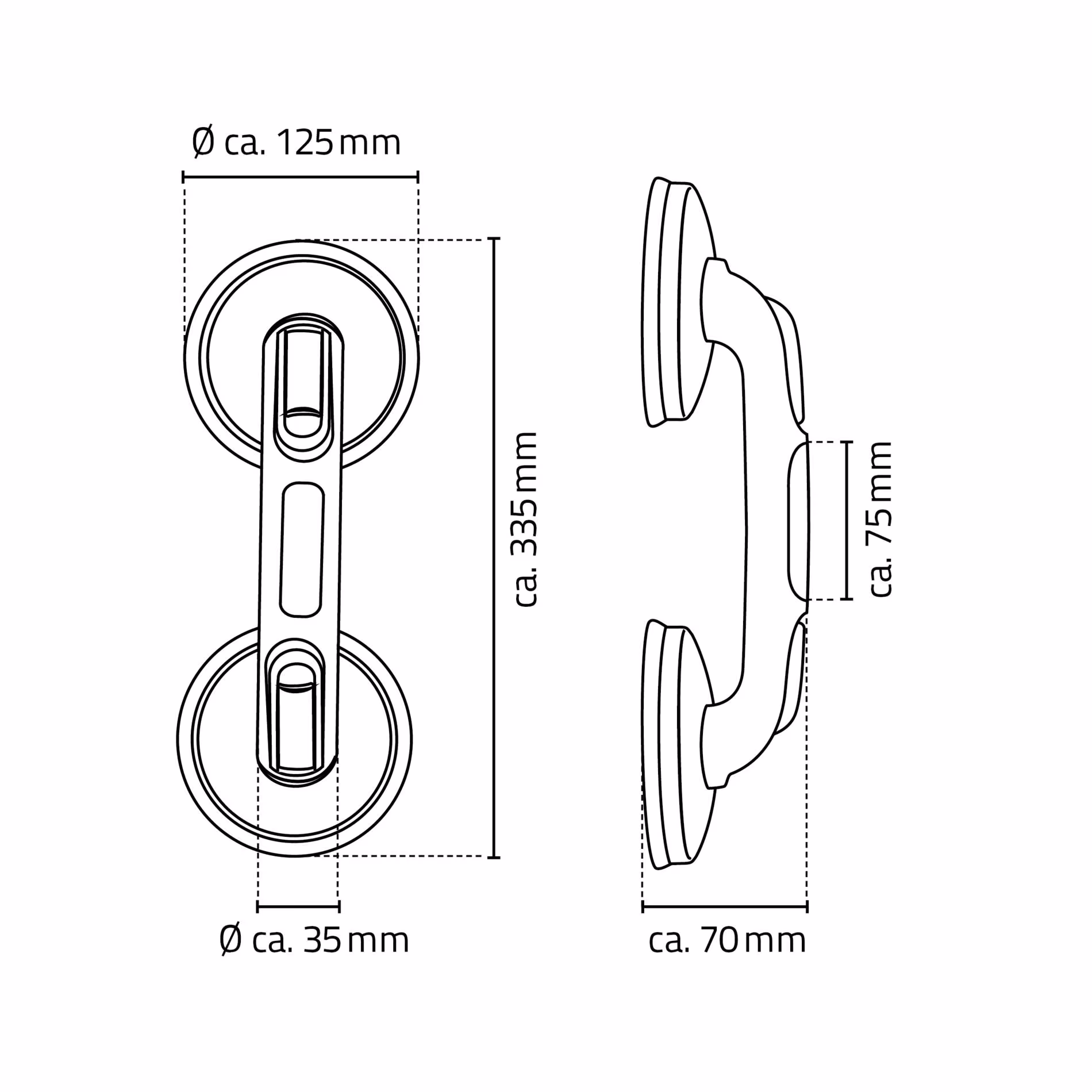 Zusatzbild des Artikels Sauggriff Rob S, weiß, ABS Zusatzbild des Artikels Sauggriff Rob S, weiß, ABS aus Haltegriffe