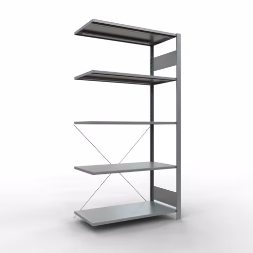 Immagine del prodotto n. 10 dell'articolo Ripiano aggiuntivo, ripiano, sistema a innesto MULTIplus150, 2000 x 1000 x 500 mm (AxLxP), 5 ripiani, traversa, zincato - Expressline della gamma di prodotti del sistema a innesto della marca Schulte Lagertechnik
