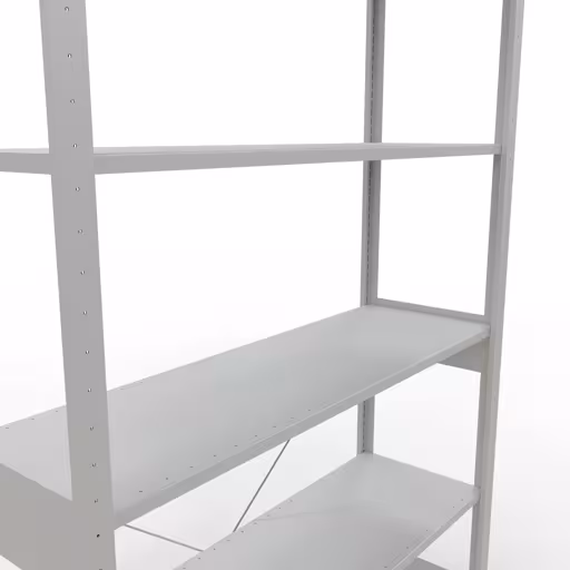 Étagère de base système enfichable 2500x1300x400 mm, type 150 kg, gris clair avec numéro d'article. 32641-130 Étagère de base du système enfichable 2500x1300x400 mm, type 150 kg, gris clair de Schulte Lagertechnik de la catégorie du système enfichable