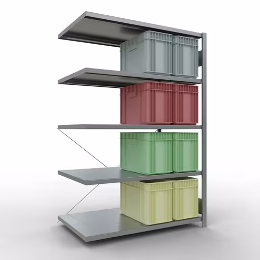 Image du produit n° 13 de l'article étagère complémentaire système enfichable 2000x1300x800 mm, type 250 kg, galvanisée Figure n° 13 de l'article étagère supplémentaire pour système enfichable 2000x1300x800 mm, type 250 kg, galvanisée du groupe de produits système enfichable de la marque Schulte Lagertechnik