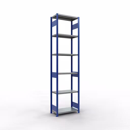Figure n° 15 de l'article étagère de base, étagère système enfichable MULTIplus250, 3000 x 750 x 400 mm, 7 étagères, RAL 5010 bleu gentiane/galvanisé/galvanisé du groupe de produits système enfichable de Schulte Lagertechnik