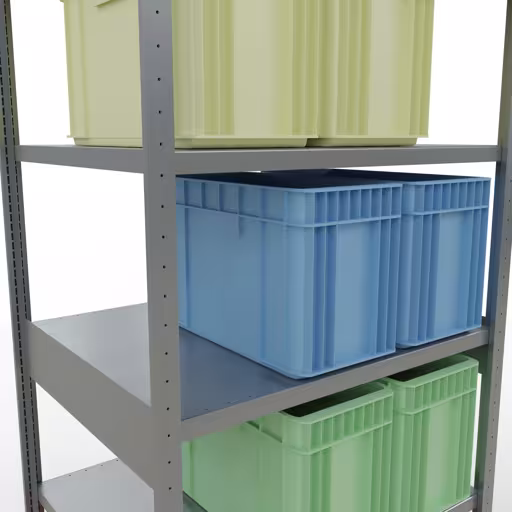 Image du produit n° 8 de l'article étagère de base, système enfichable MULTIplus250, 2500 x 1000 x 800 mm, 6 étagères, galvanisé de la gamme de produits du système enfichable de la marque Schulte Lagertechnik
