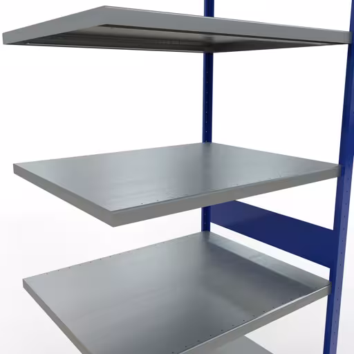 Figura n. 14 dell'articolo scaffale aggiuntivo, scaffale, sistema a innesto MULTIplus330, 3000 x 1000 x 800 mm, 7 ripiani, RAL 5010 blu genziana/zincato del gruppo di prodotti sistema a innesto della marca Schulte Lagertechnik