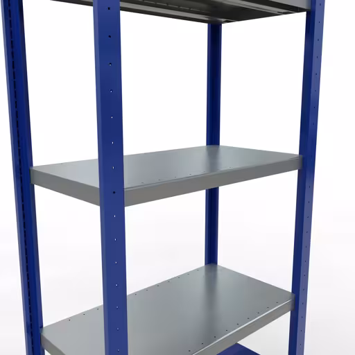Figure n° 14 de l'article étagère de base, étagère, système enfichable MULTIplus250, 2000 x 750 x 400 mm, 5 étagères, RAL 5010 bleu gentiane/galvanisé/galvanisé du groupe de produits système enfichable de Schulte Lagertechnik