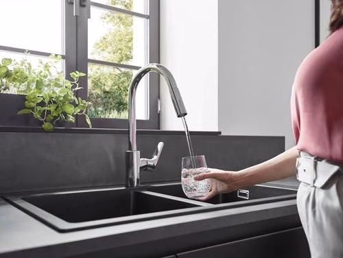 Hansgrohe Miscelatore monocomando per cucina 240 FOCUS DN 15, con doccetta estraibile cromo