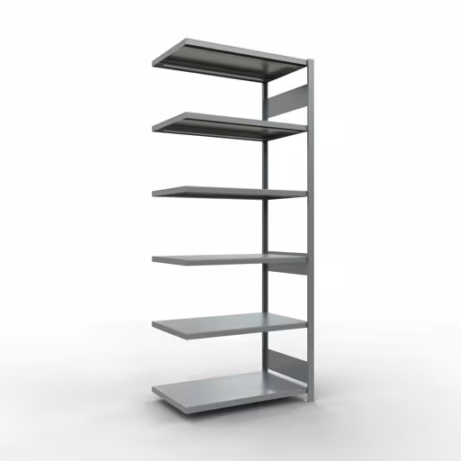 Scaffali aggiuntivi, scaffali, sistema a innesto MULTIplus250, 2500 x 1000 x 600 mm (AxLxP), 6 ripiani, barre longitudinali, zincato di Schulte Lagertechnik Scaffale aggiuntivo, scaffale, sistema a innesto MULTIplus250, 2500 x 1000 x 600 mm (AxLxP), 6 ripiani, barre longitudinali, zincato, ripiano aggiuntivo, articolo n. 12966-LR