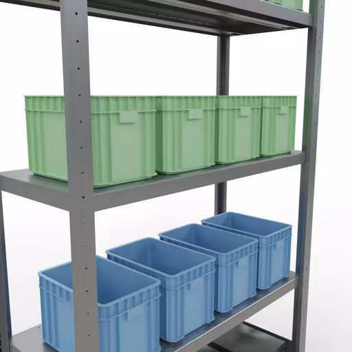 Figure n° 15 de l'article étagère de base, système d'étagères enfichables MULTIplus330, 2000 x 1000 x 400 mm, 5 étagères, galvanisées du groupe de produits système enfichable de Schulte Lagertechnik