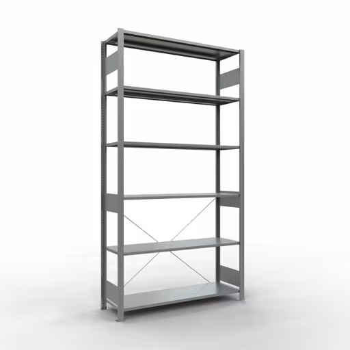 Étagère de base système enfichable 2500x1300x400 mm, type 150 kg, galvanisée, étagère de base, réf. 12741-130