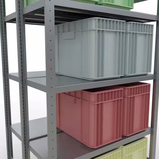 Étagère de base, étagère double, système d'étagères MULTIplus250, 2000 x 1000 x (2x400) mm, 2x5 étagères, galvanisé de Schulte Lagertechnik de la catégorie étagères