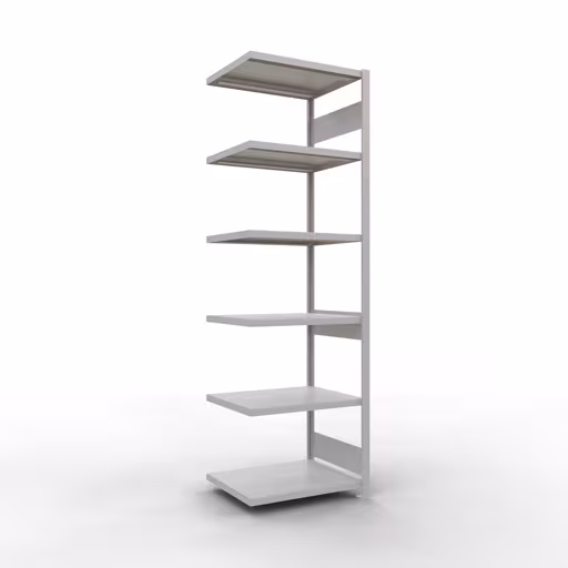 Figure n° 14 de l'article étagère complémentaire, étagère à étagères, système enfichable MULTIplus250, 2500 x 750 x 600 mm, 6 étagères, RAL 7035 gris clair du groupe de produits système enfichable de la marque Schulte Lagertechnik
