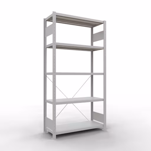 Figure n° 14 de l'article étagère de base, étagère, système enfichable MULTIplus330, 2000 x 1000 x 400 mm, 5 étagères, gris clair RAL 7035 du groupe de produits système enfichable de la marque Schulte Lagertechnik